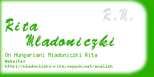 rita mladoniczki business card